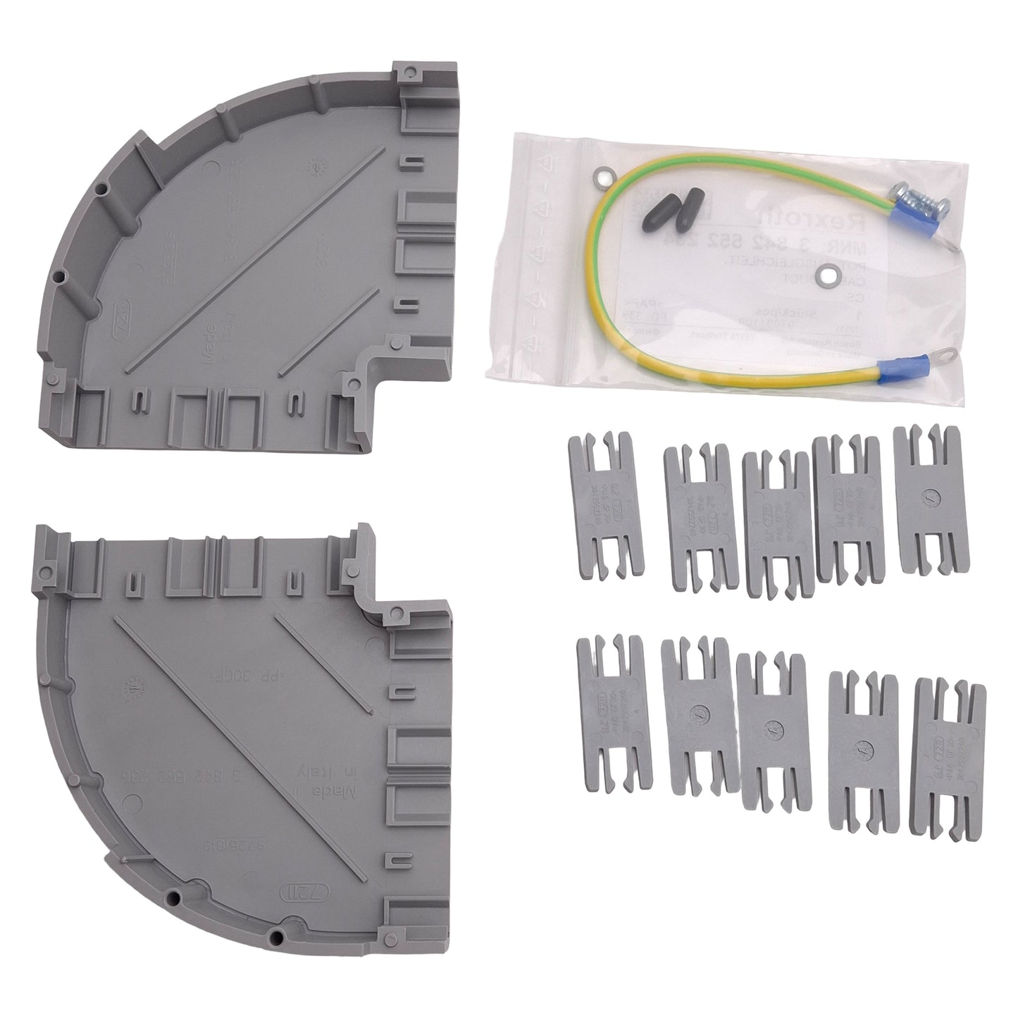 New Rexroth 3842552259 Modular Cable Duct Curve, 90 Degree, HOR 80x40, VER 40x80