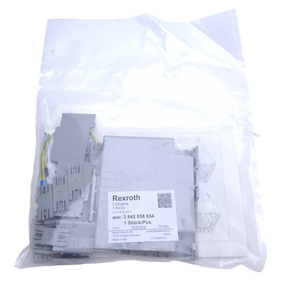 New Rexroth 3842558654 Modular Cable Duct, T-Piece, 80x80x80mm Dimensions, Grey