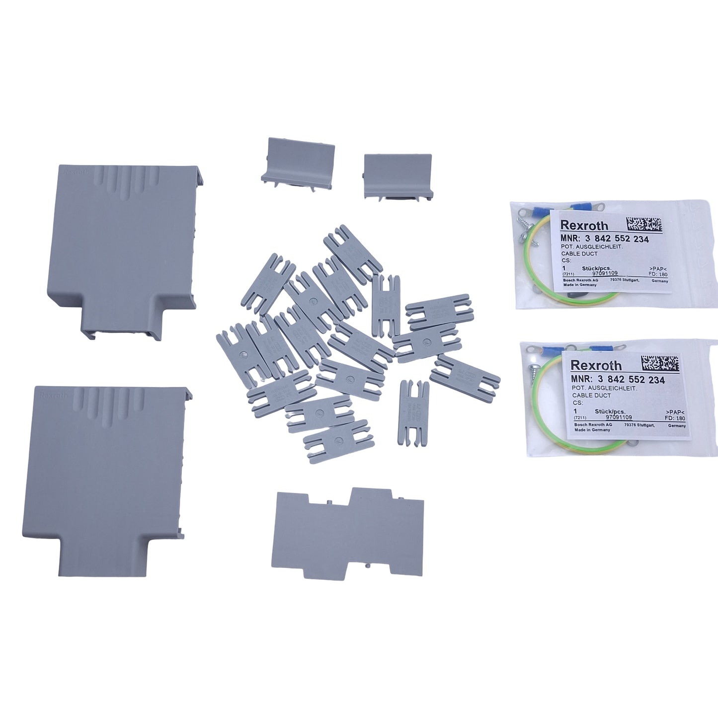 New Rexroth 3842558650 Modular Cable Duct T-Piece, HOR 80x40, VER 80x80, Grey