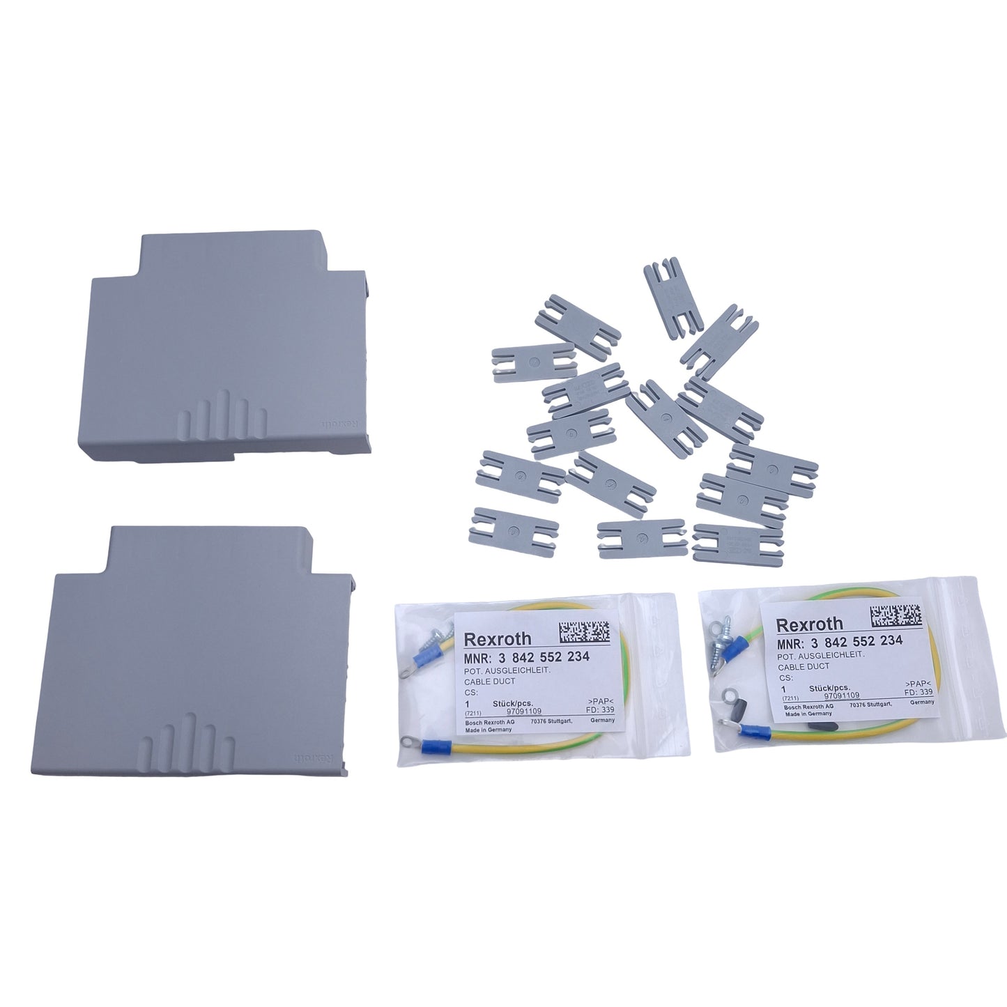 New Rexroth 3842558652 Modular Cable Duct T-Piece, HOR 80x40, VER 40x80, Grey