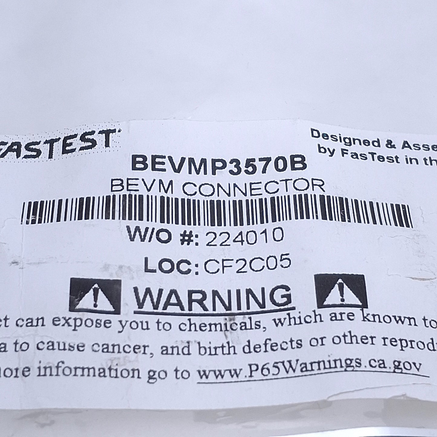 New Fastestinc BEVMP3570A Lever Header Leak Test Connector -0.3psi, 1.67in x 0.5in