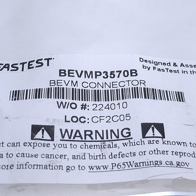 New Fastestinc BEVMP3570A Lever Header Leak Test Connector -0.3psi, 1.67in x 0.5in