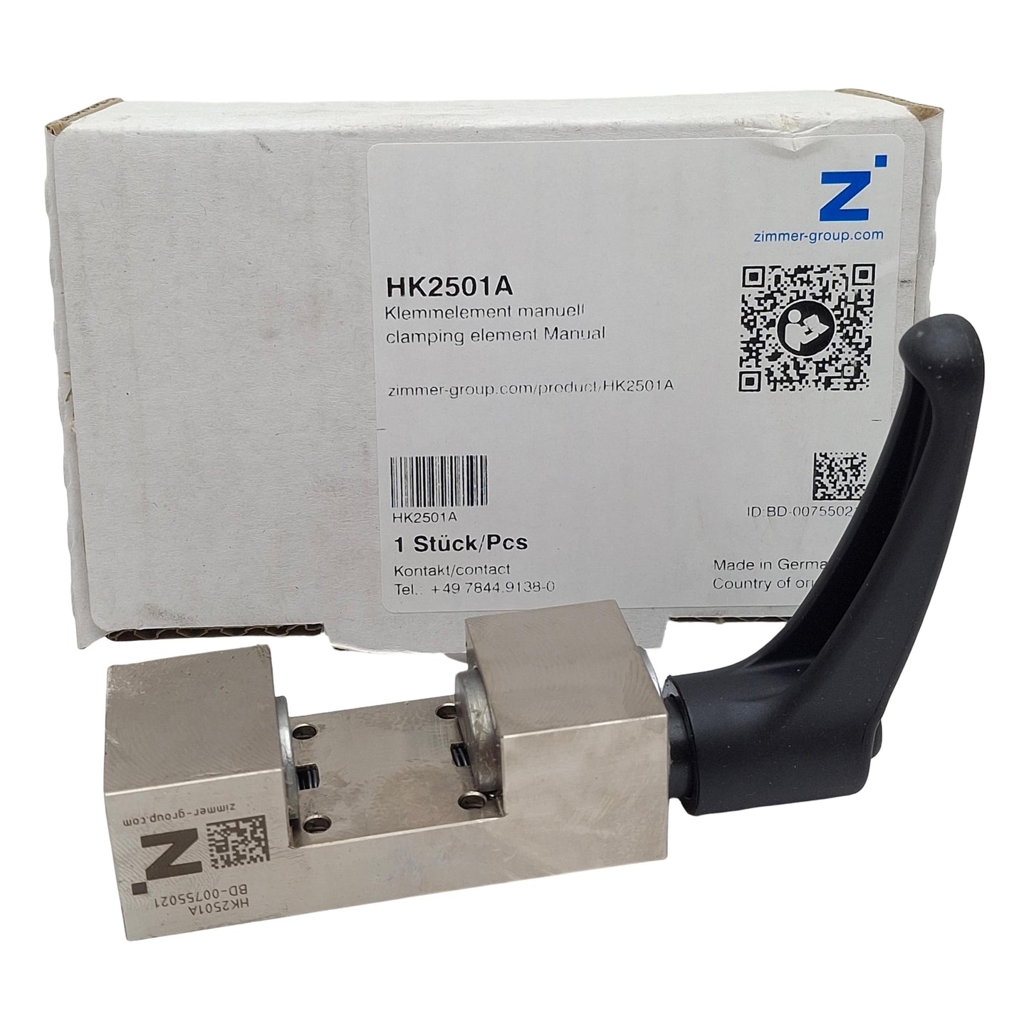 New Zimmer Group HK2501A Manual Clamp Element For Linear Rails, 25mm Rail Width