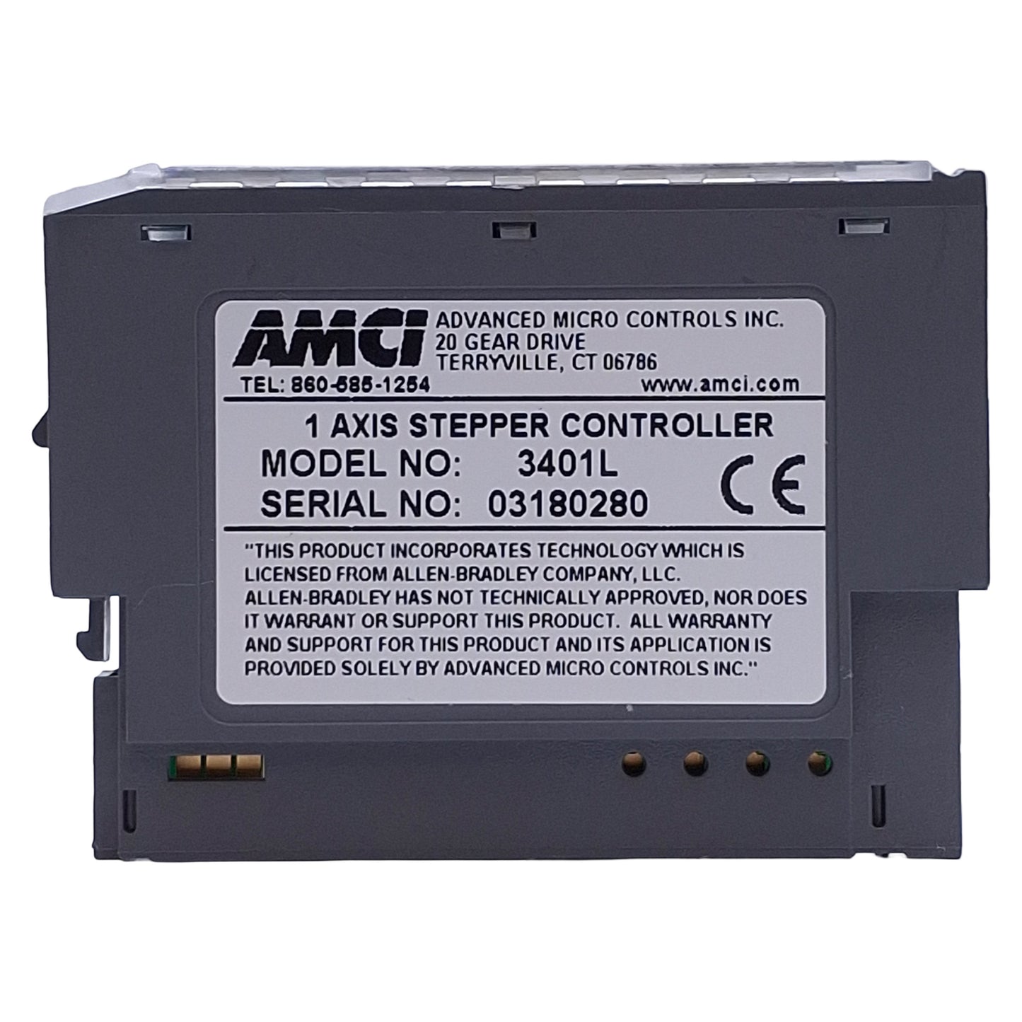 Used Advanced Micro Controls 3401L I/O Motion Controller Module 1-Axis, 24VDC, 200KHz