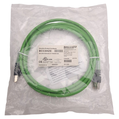 New Balluff BCC0HZE Ethernet/Profinet Double-Ended Cordset, Cat6A 10Gbit/s RJ45 2.0m
