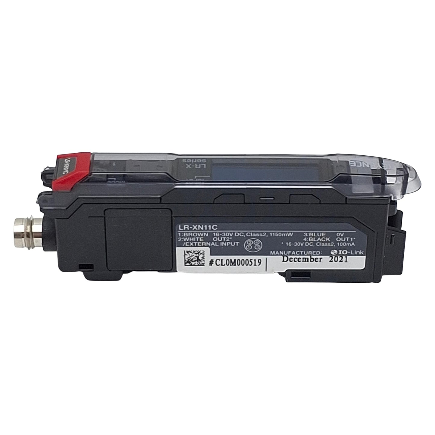Used Keyence LR-XN11C Compact Laser Sensor, PNP/NPN NO/NC, 16-30VDC, 4-Pin M8