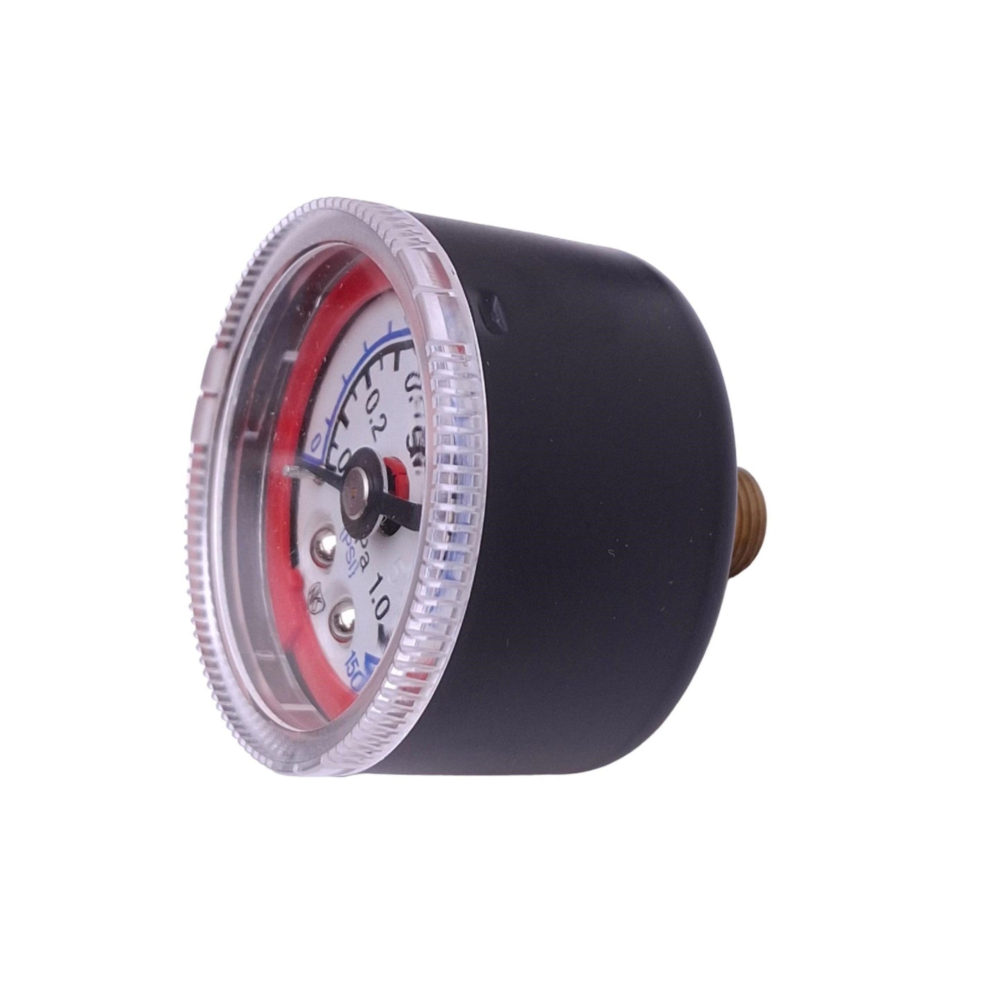 New Lot of 4 SMC G46-P10-01-L-X30 Pressure Gauges, 42.5mm, 0-1.0MPa, 0-150psi, R1/8