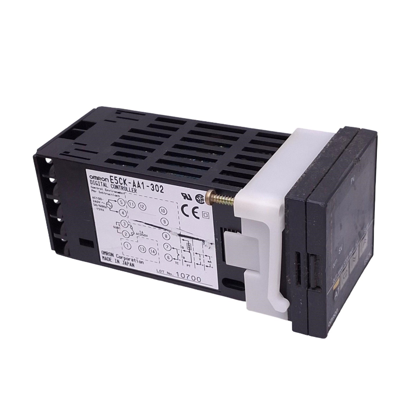Used Omron E5CK-AA1-302 Digital Controller, 0-10V 0-20mA In, 100-240VAC, 1/16 DIN