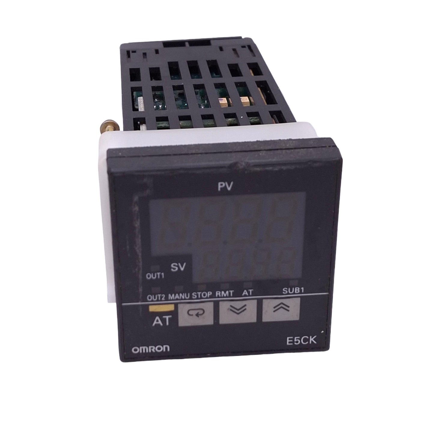 Used Omron E5CK-AA1-302 Digital Controller, 0-10V 0-20mA In, 100-240VAC, 1/16 DIN