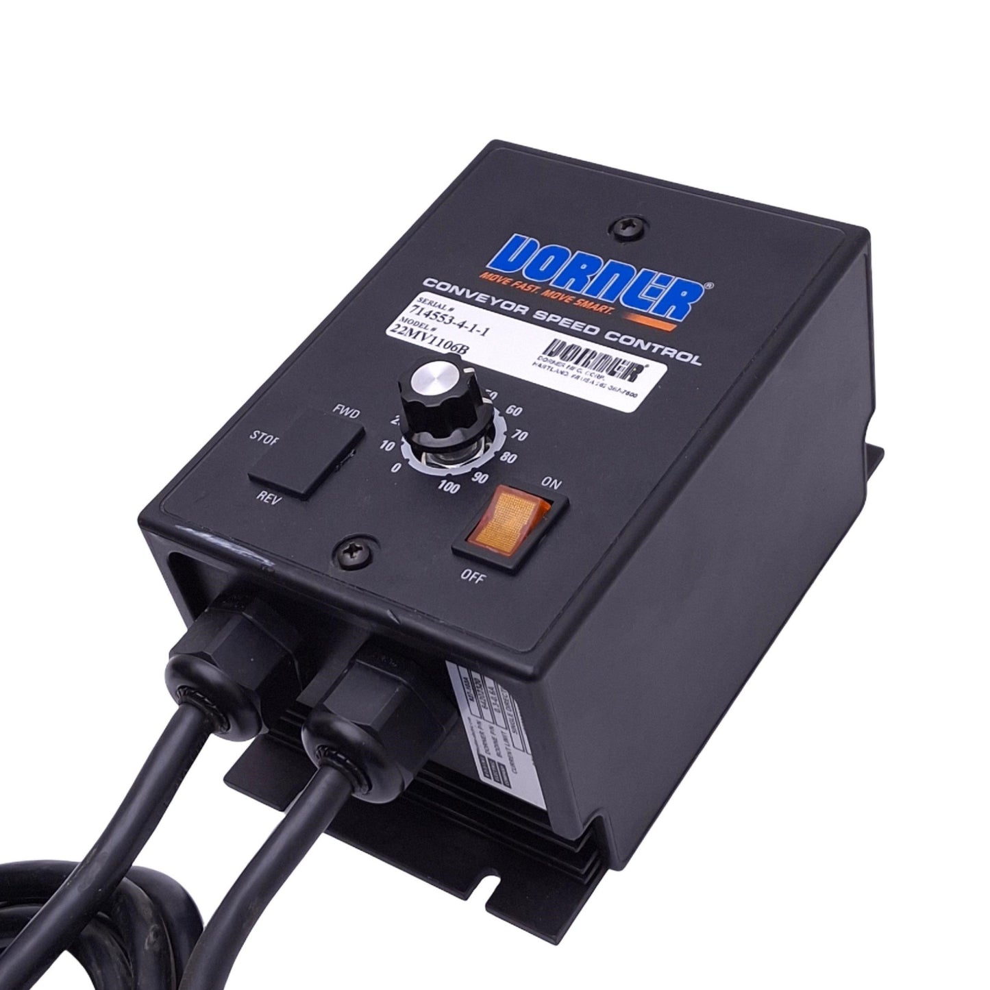 Used Dorner 22MV1106B Conveyer Speed Controller, 3ph 0-230VAC Out, 1/8hp Max