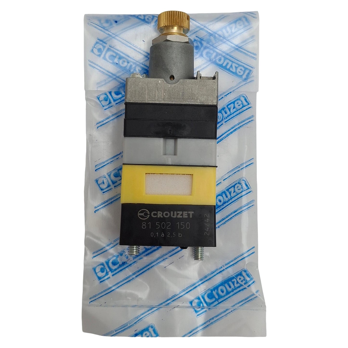 New Crouzet 81502150 Adjustable Pressure Switch, 0.1-2.5bar, 170Nl/min, M4, Sub-Base