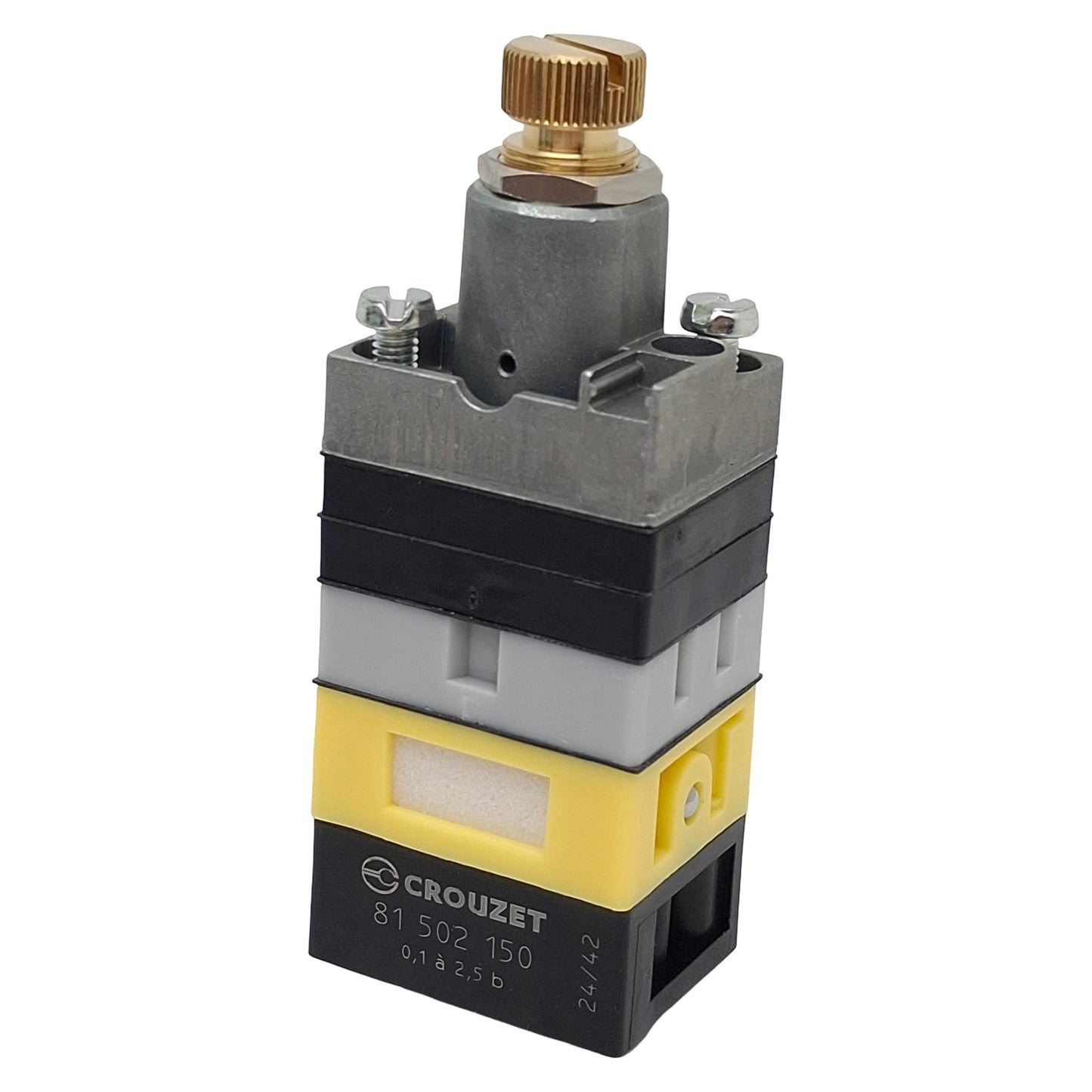 New Crouzet 81502150 Adjustable Pressure Switch, 0.1-2.5bar, 170Nl/min, M4, Sub-Base