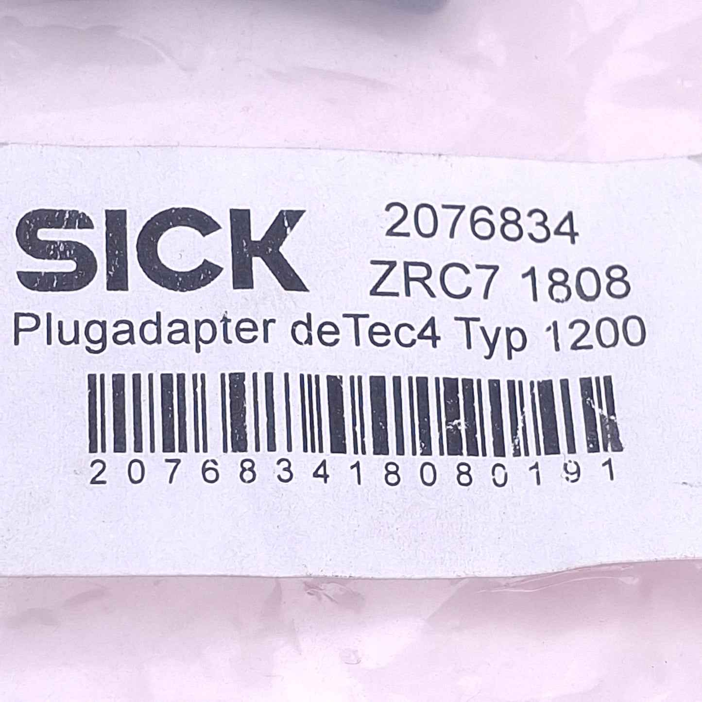 New Sick 2076834 System Plug 24VDC, M12 8-Pin Male, deTec4/deTem4/deTem4 A/P