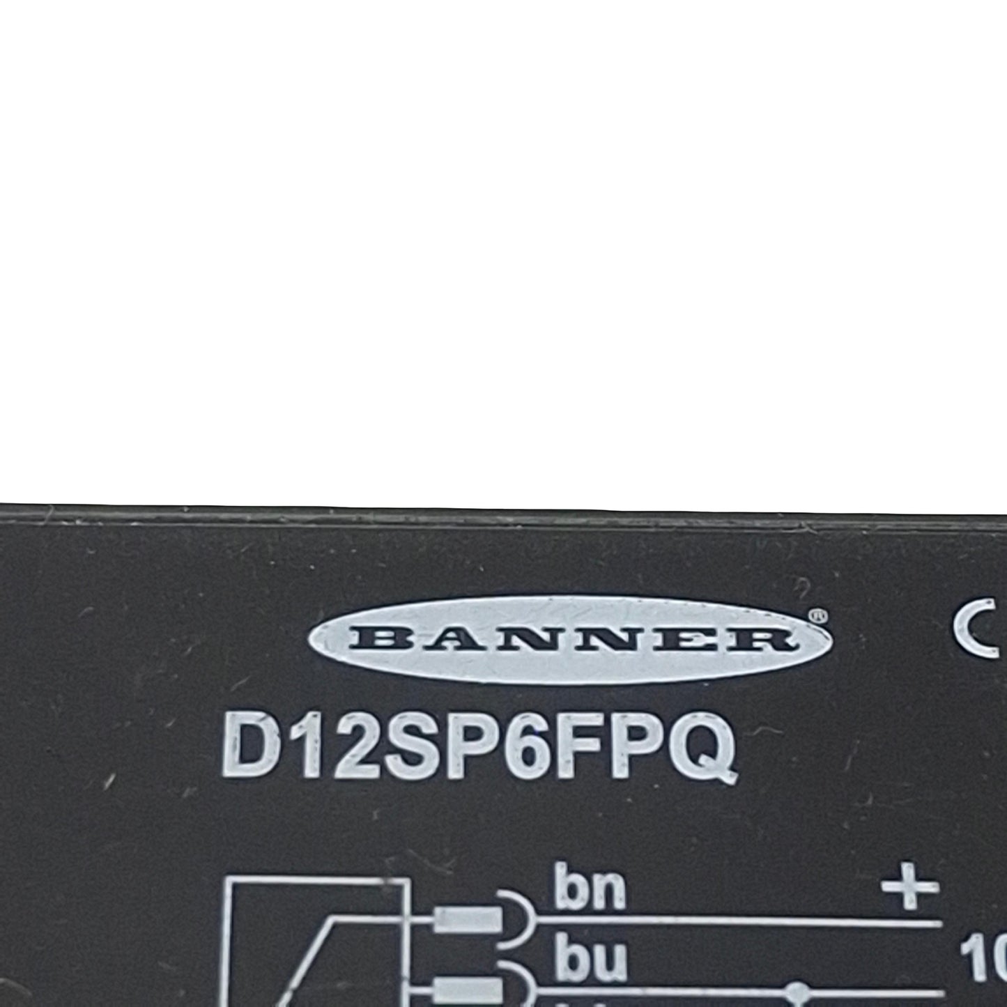 Used Banner D12SP6FPQ 33713 Fiber Optic Sensor, PNP, 10-30VDC, 4-Pin M8 Male