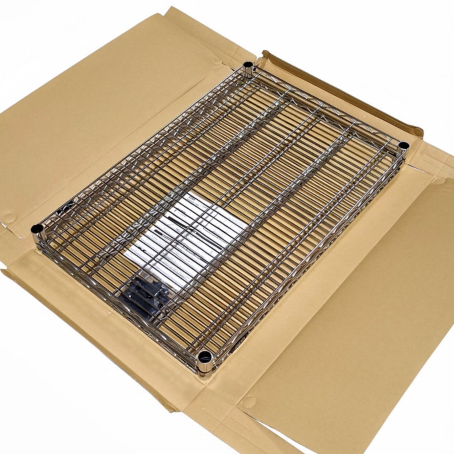 New Uline H-5482 Additional Stainless Steel Wire Shelves, 36in x 24in, Two Shelves