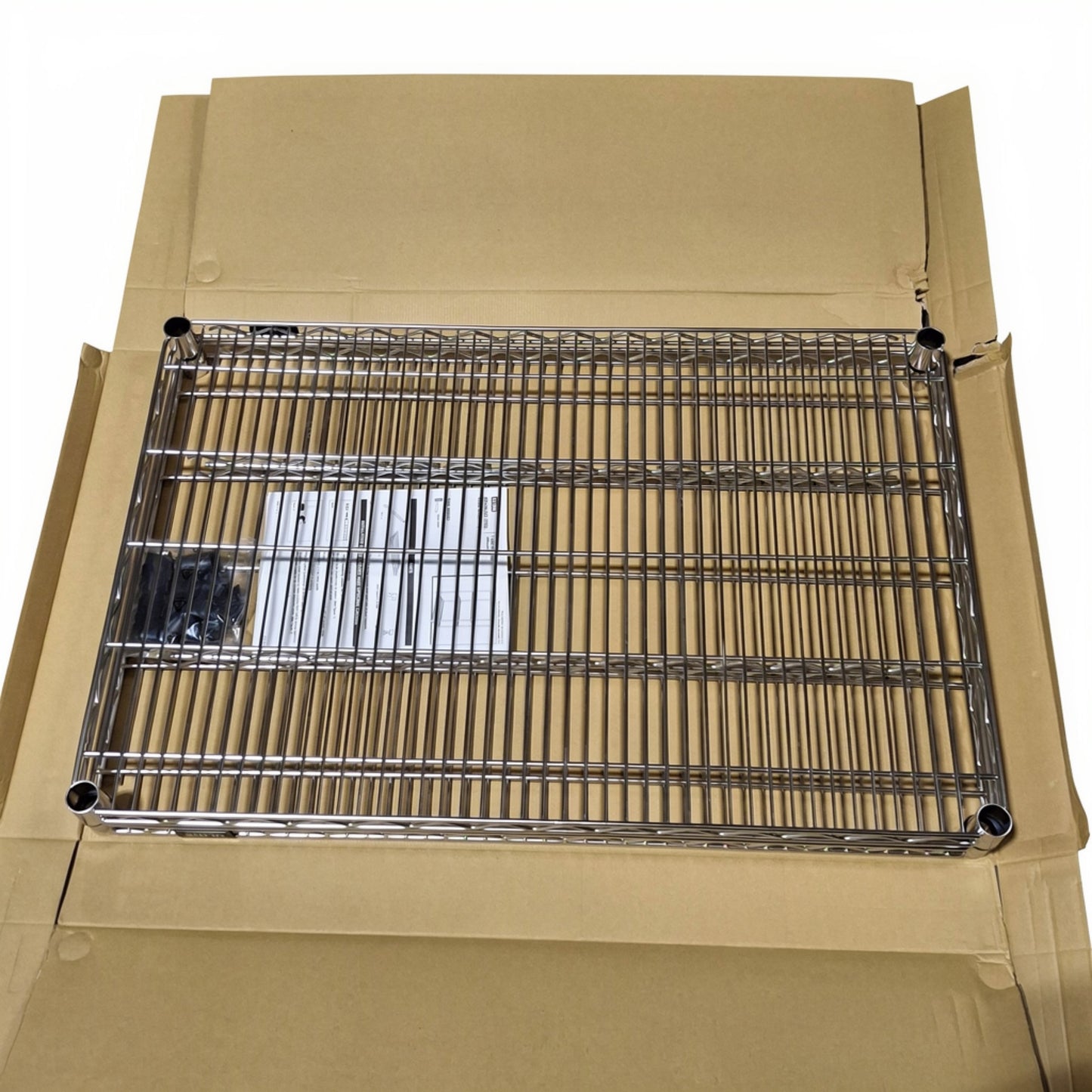 New Uline H-5482 Additional Stainless Steel Wire Shelves, 36in x 24in, Two Shelves