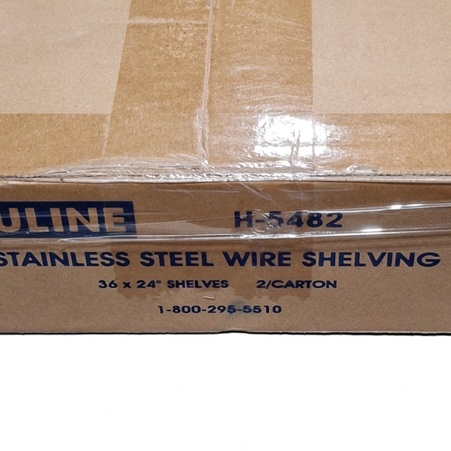 New Uline H-5482 Additional Stainless Steel Wire Shelves, 36in x 24in, Two Shelves