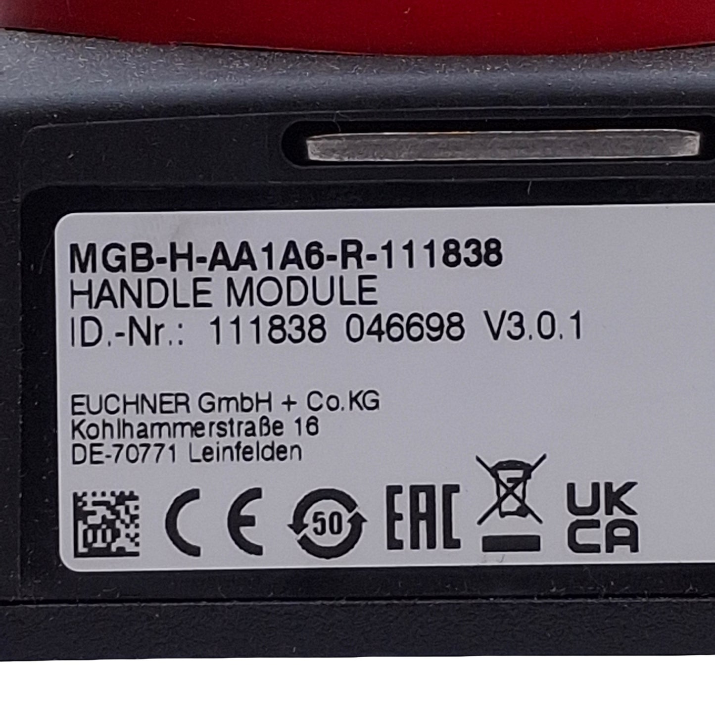New – Open box Euchner MGB-H-AA1A6-R-111838 Handle Module Auto Lockout Door Hinge DIN Right