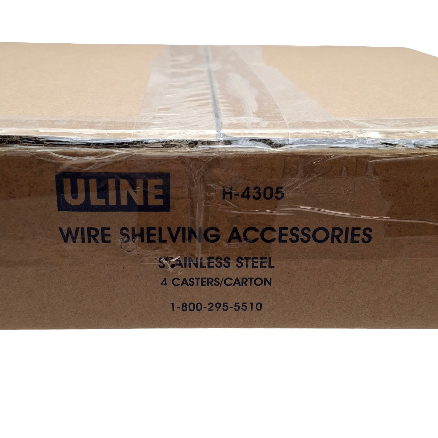 New Uline H-4305 Caster Set For Stainless Steel Wire Shelving, 1000lbs Capacity