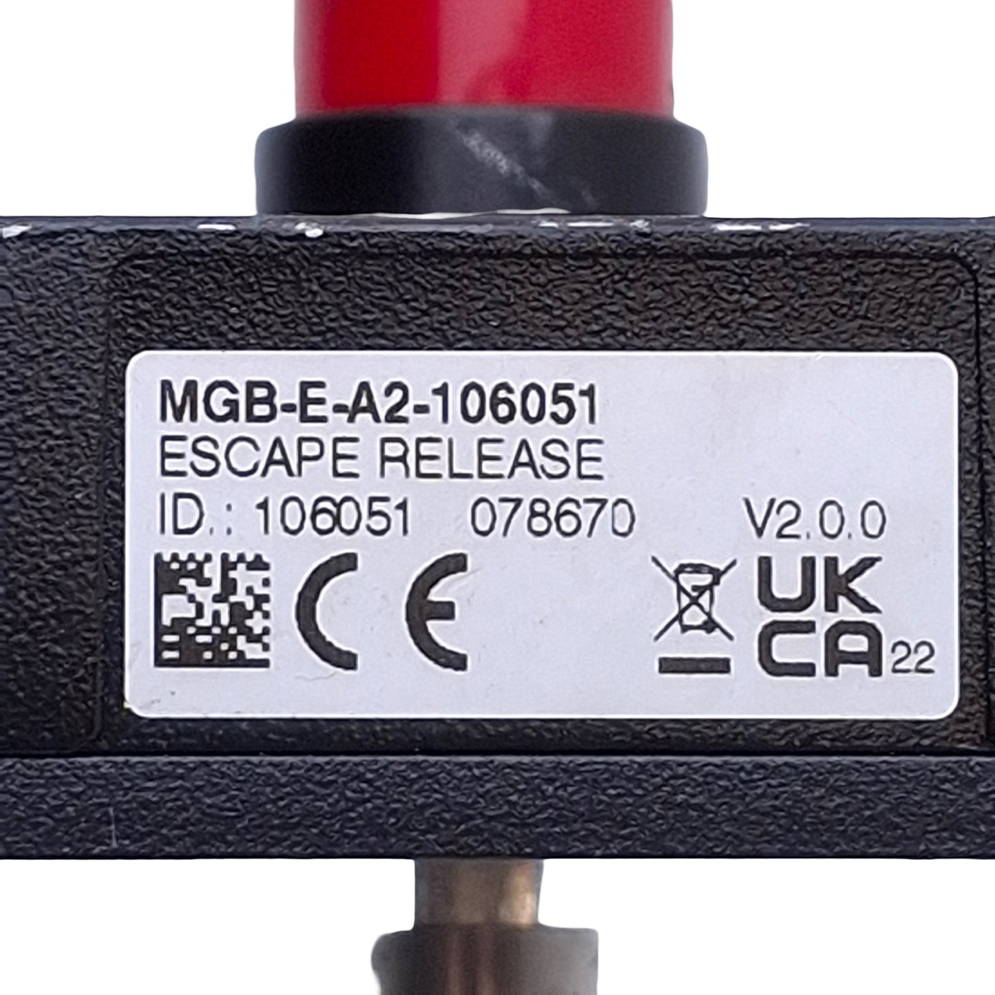 Used Euchner MGB-E-A2-106051 Escape Release Module w/Door Handle, 40mm Door Profile
