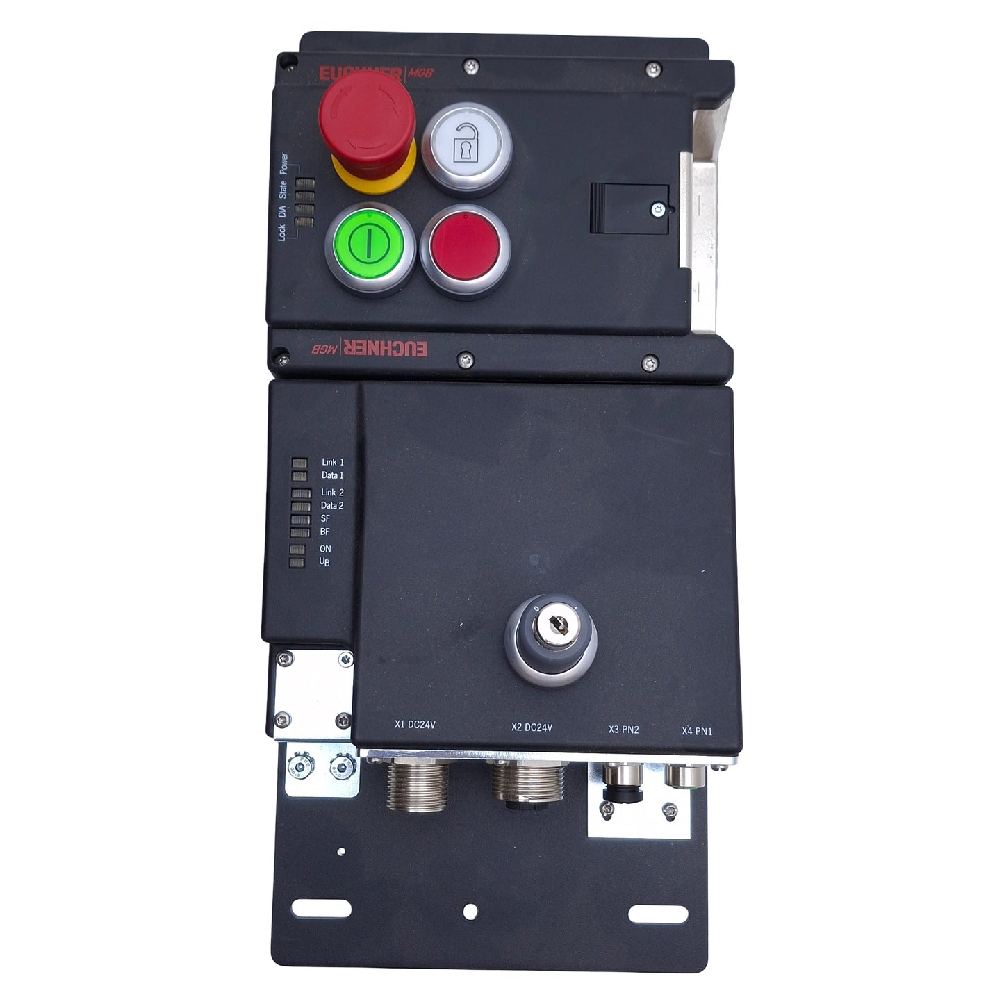 Used Euchner MGB-L1B-PNA-R-136428 Safety Interlock 5 Control Elements 24VDC *No Key*