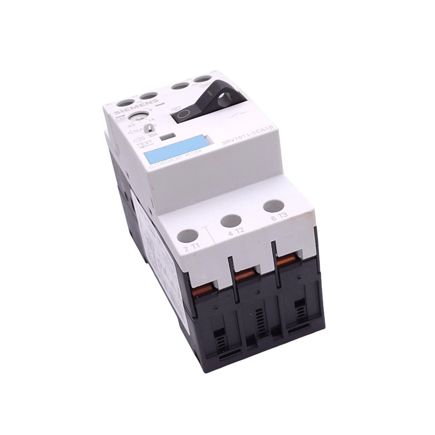 Used Siemens 3RV1011-1CA10 Motor Circuit Breaker, 3-Pole, 1.8-2.5A, 690VAC Max