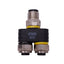 New – Open box Turck 6930492 YB2-FSM5-2FKM5.4 Splitter Adapter, M12 5-Pin Male to Female