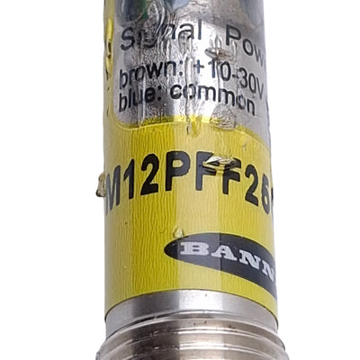 Used Banner M12PFF25Q8 Proximity Sensor PNP, M12x1, M12 Euro-Style 4-Pin, 10-30VDC