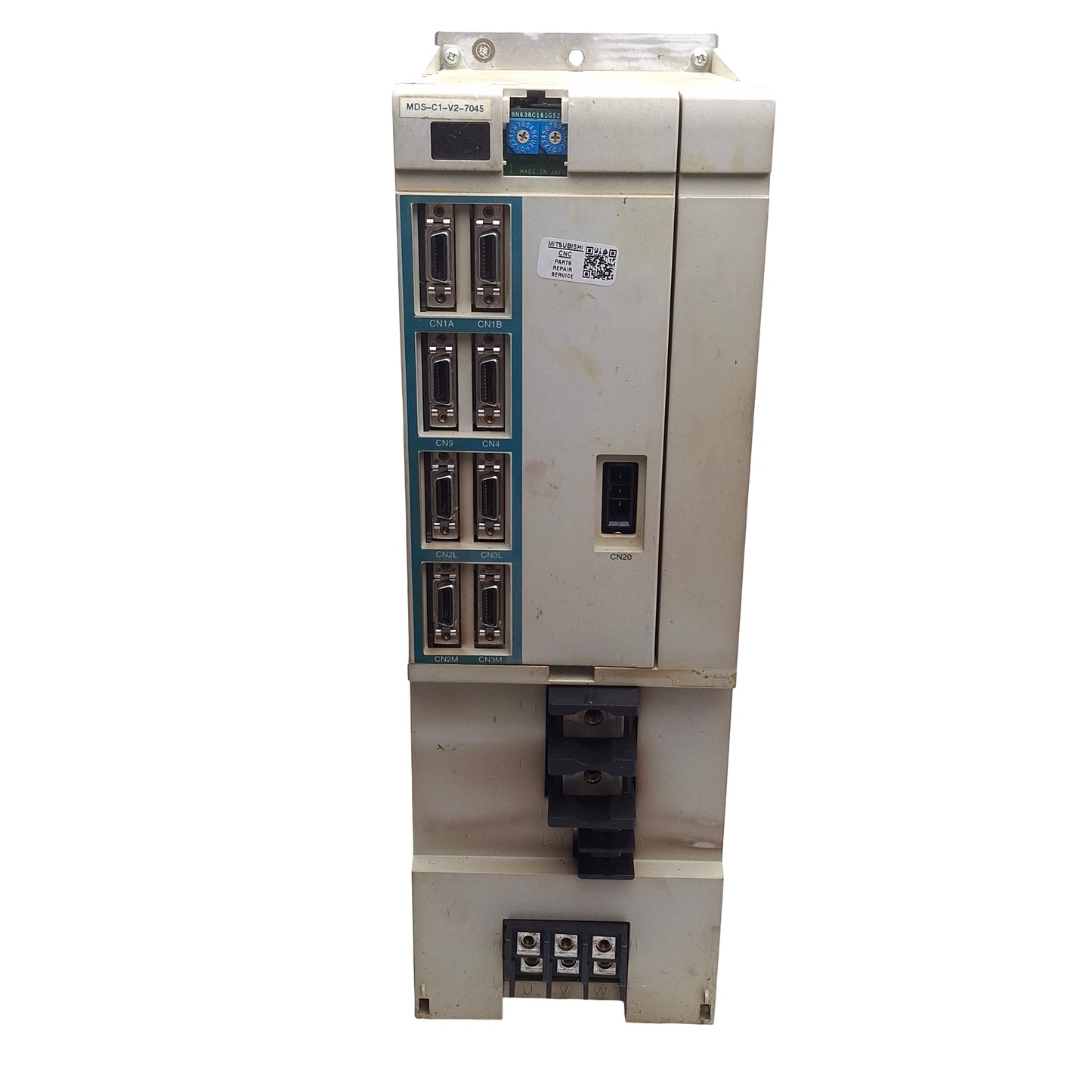 Used Mitsubishi MDS-C1-V2-7045 Servo Drive, 7.0+4.0kW Output, 200/200-230VAC Control