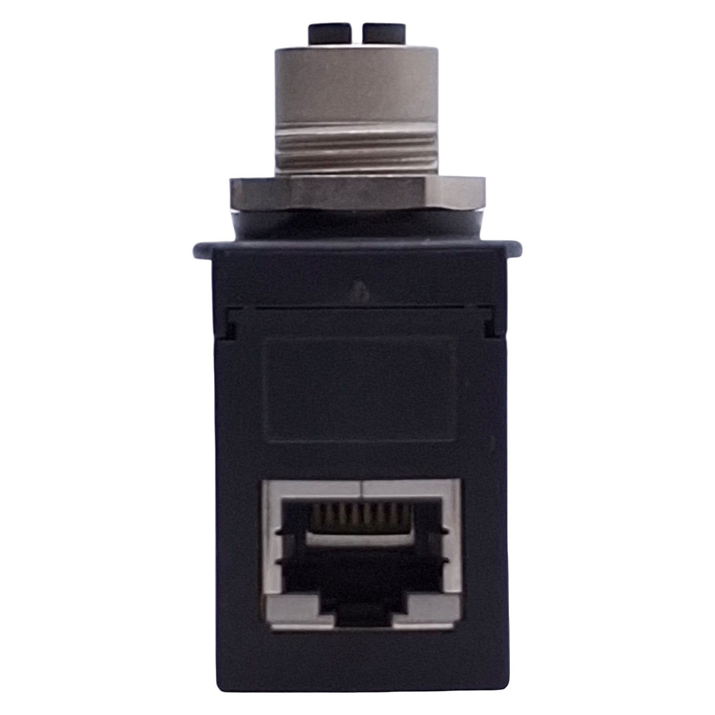 Used Panduit ICAM12X90RJS Panel Mount Adapter 90° Angle, M12 X-code 8-pin to RJ45
