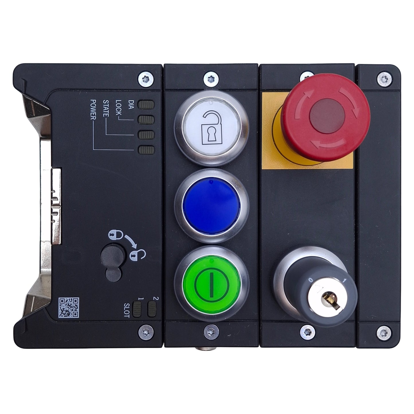 New – Open box Euchner MGB2-L1-MLI-U-YI7I8-CA-L-168724 Locking Module Hinge DIN Left *No Keys*