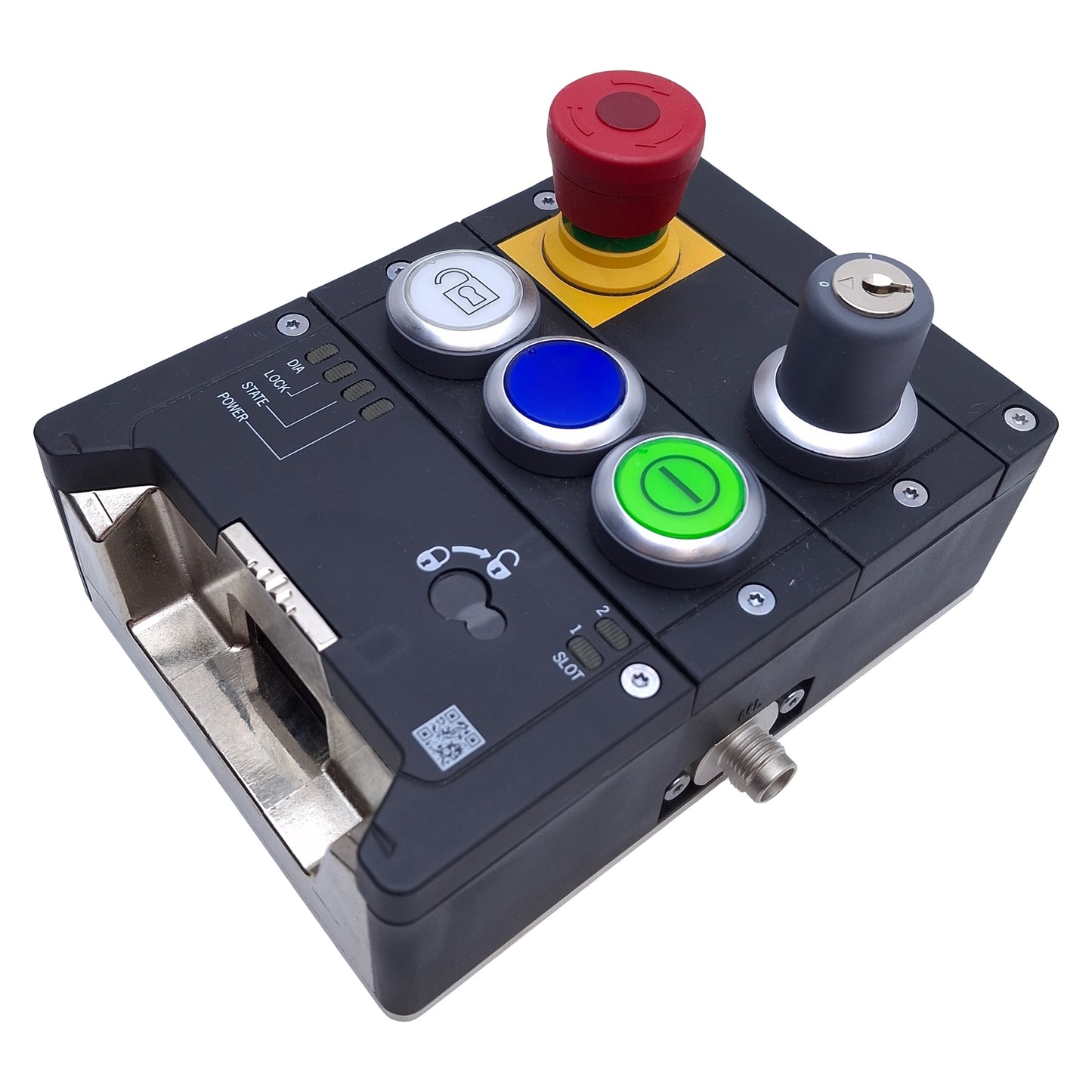 New – Open box Euchner MGB2-L1-MLI-U-YI7I8-CA-L-168724 Locking Module Hinge DIN Left *No Keys*