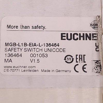 New Euchner MGB-L1B-EIA-L-136464 Locking Module M12 4-Pin/5-Pin, Hinge DIN Left