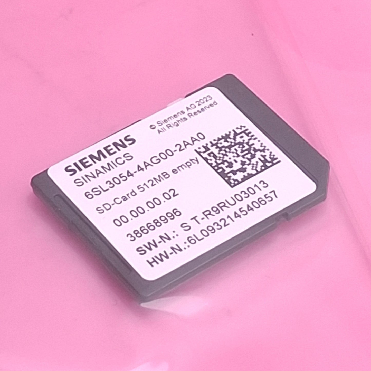 New Siemens 6SL3054-4AG00-2AA0 Sinamics Micro Memory SD Card, 512MB Empty