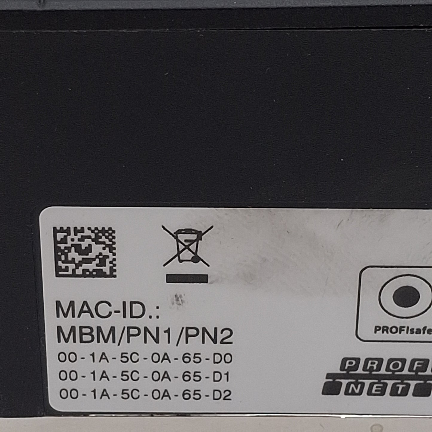 Used Euchner MBM-PN-S4-MLI-3B-156312 PROFINET Bus Module, 5-Pin 7/8"/M12, 24VDC, MGB2
