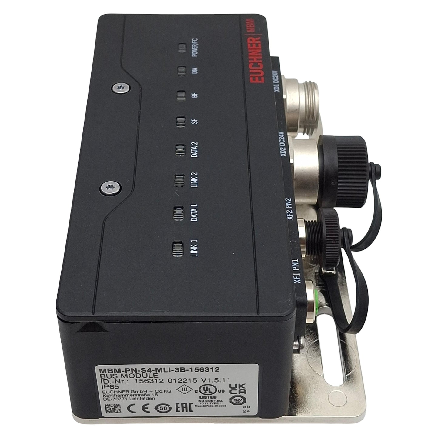 Used Euchner MBM-PN-S4-MLI-3B-156312 PROFINET Bus Module, 5-Pin 7/8"/M12, 24VDC, MGB2