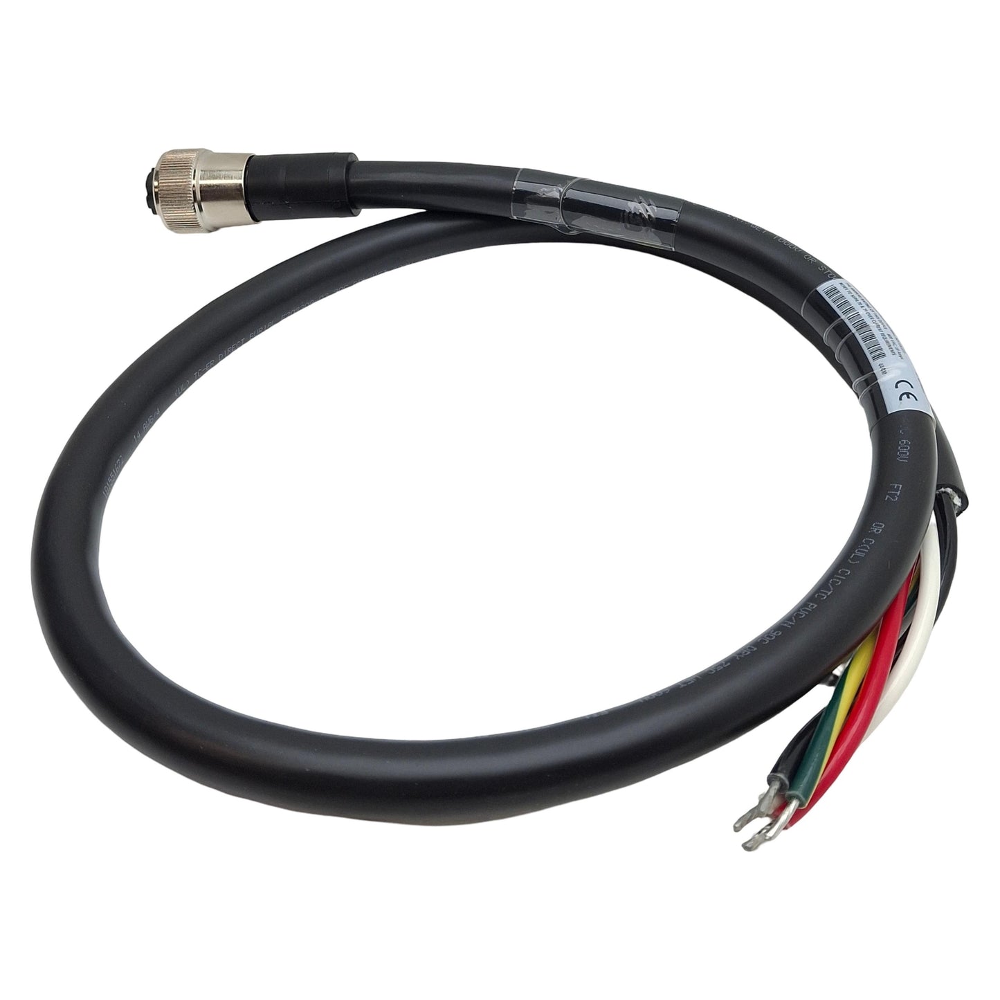 New Turck RKM 44P-1M Single Ended Cordset, 4-Pin 7/8" PowerFast Female, 18A 600V, 1m