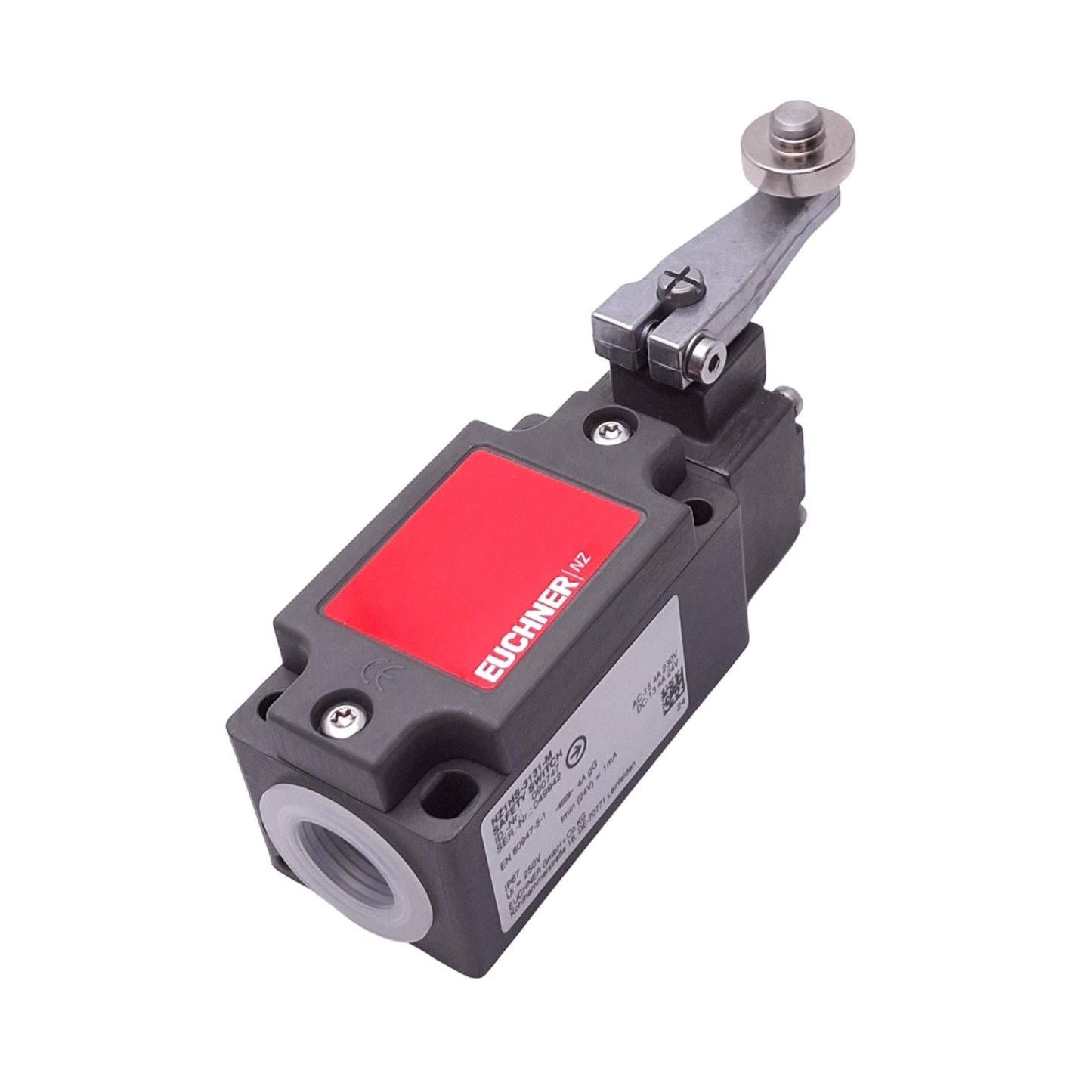 New Euchner NZ1HS-3131-M Safety Switch, 2NO 2NC, 4A Max, ø18mm Roller Lever