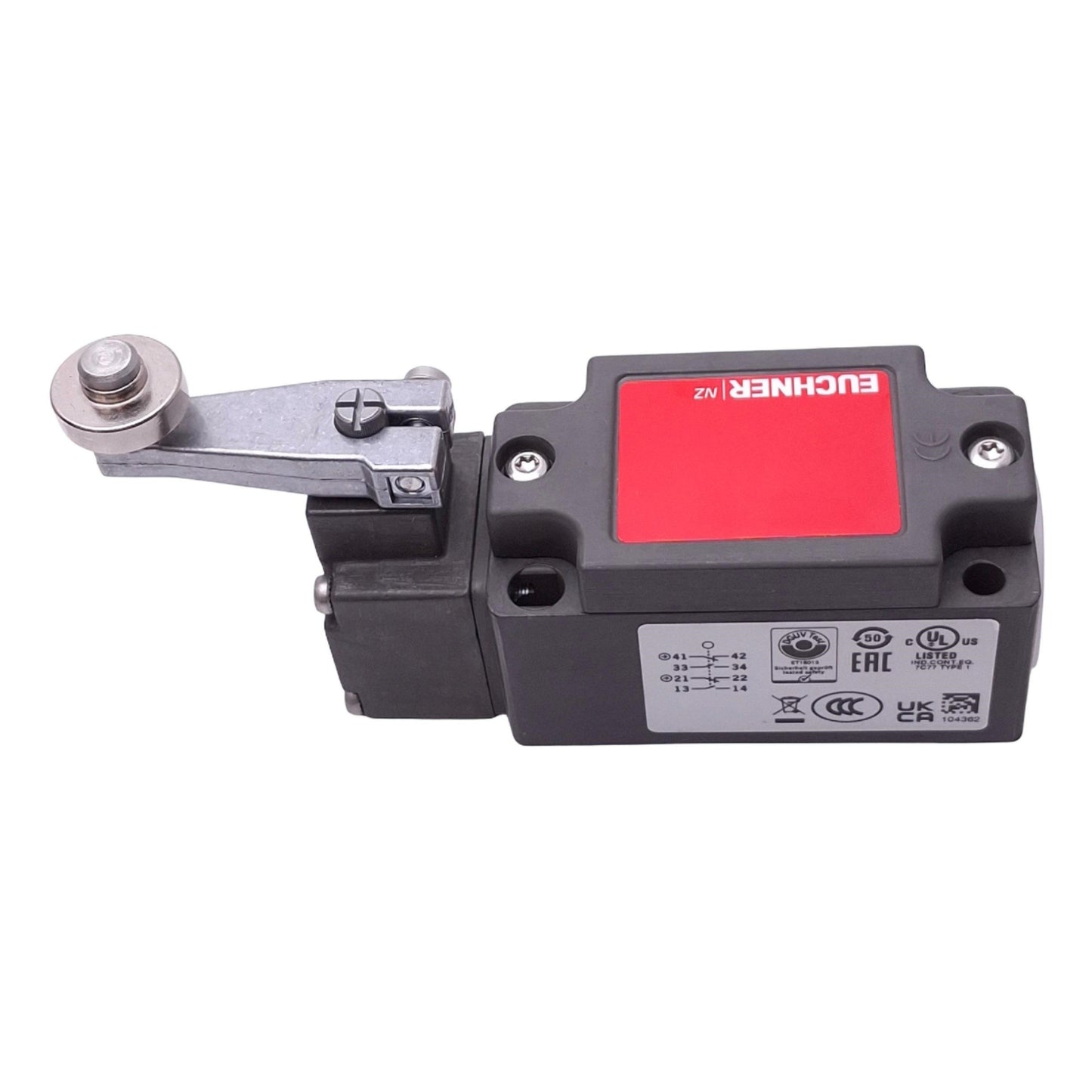 New Euchner NZ1HS-3131-M Safety Switch, 2NO 2NC, 4A Max, ø18mm Roller Lever