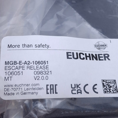 New Euchner MGB-E-A2-106051 Escape Release Module For MGB Safety Systems, 40mm