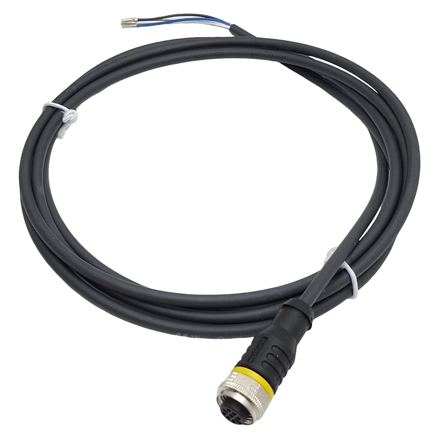 New Lot of 2 Turck RKC4.4T-2/TXL Actuator/Sensor Cable, 4-Pin M12 Female to Leads 2m