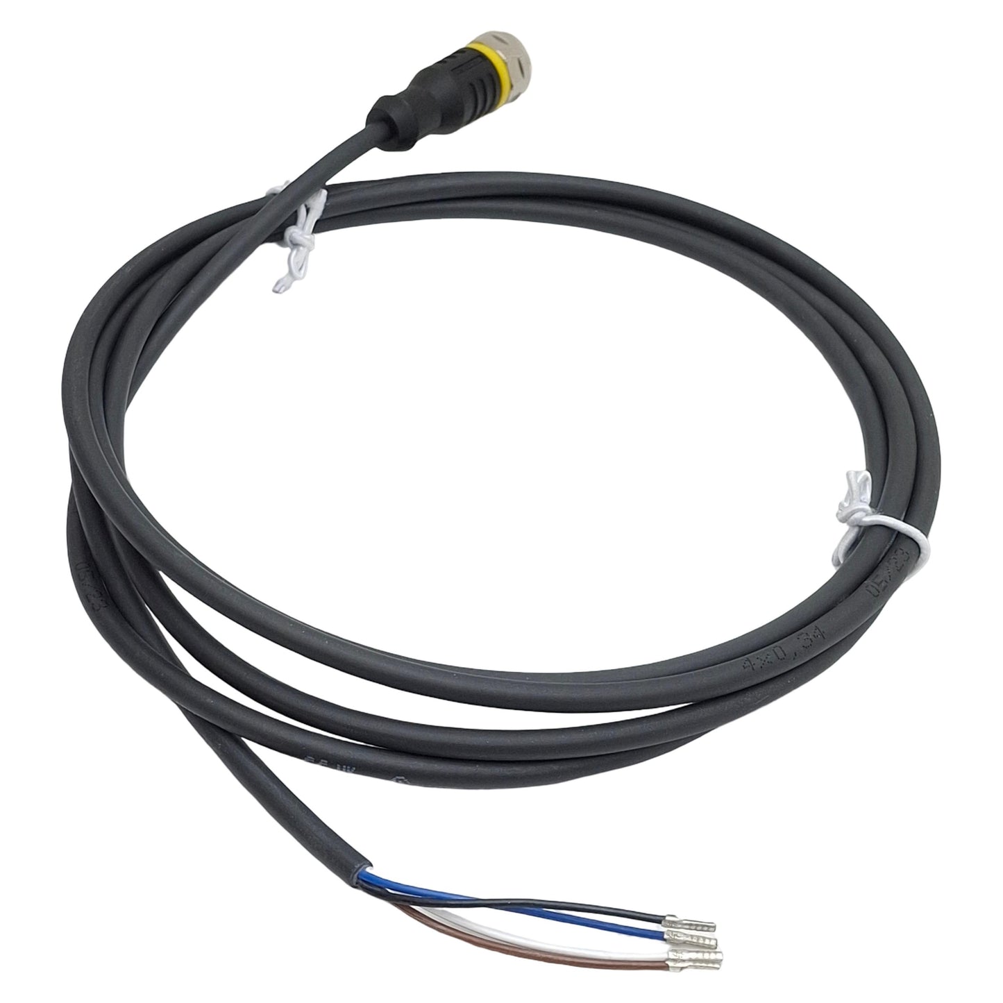 New Lot of 2 Turck RKC4.4T-2/TXL Actuator/Sensor Cable, 4-Pin M12 Female to Leads 2m
