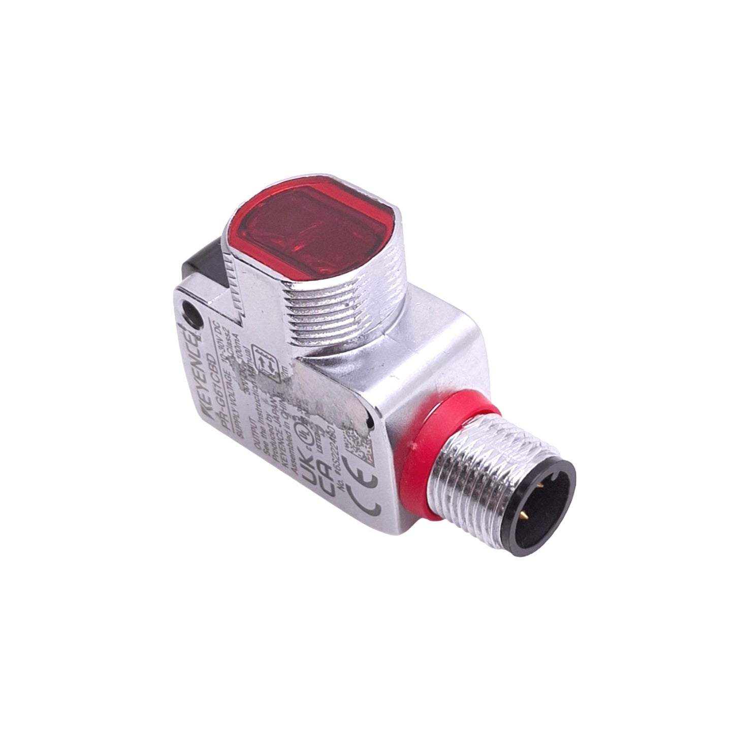Used Keyence PR-G61CBD Photoelectric Sensor, 0.1-4.2m Range, 10-30VDC, PNP/NPN Out