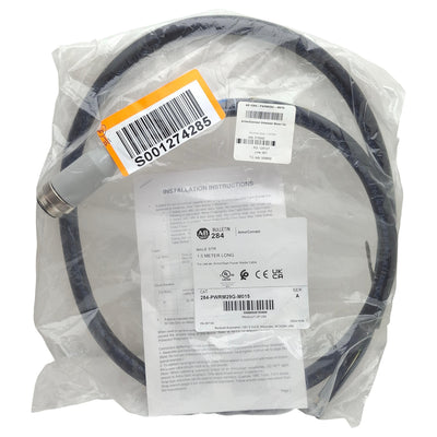 New Allen Bradley 284-PWRM29G-M015 ArmorConnect Motor Cable, 4-Pin, 29mm Shell, 1.5m