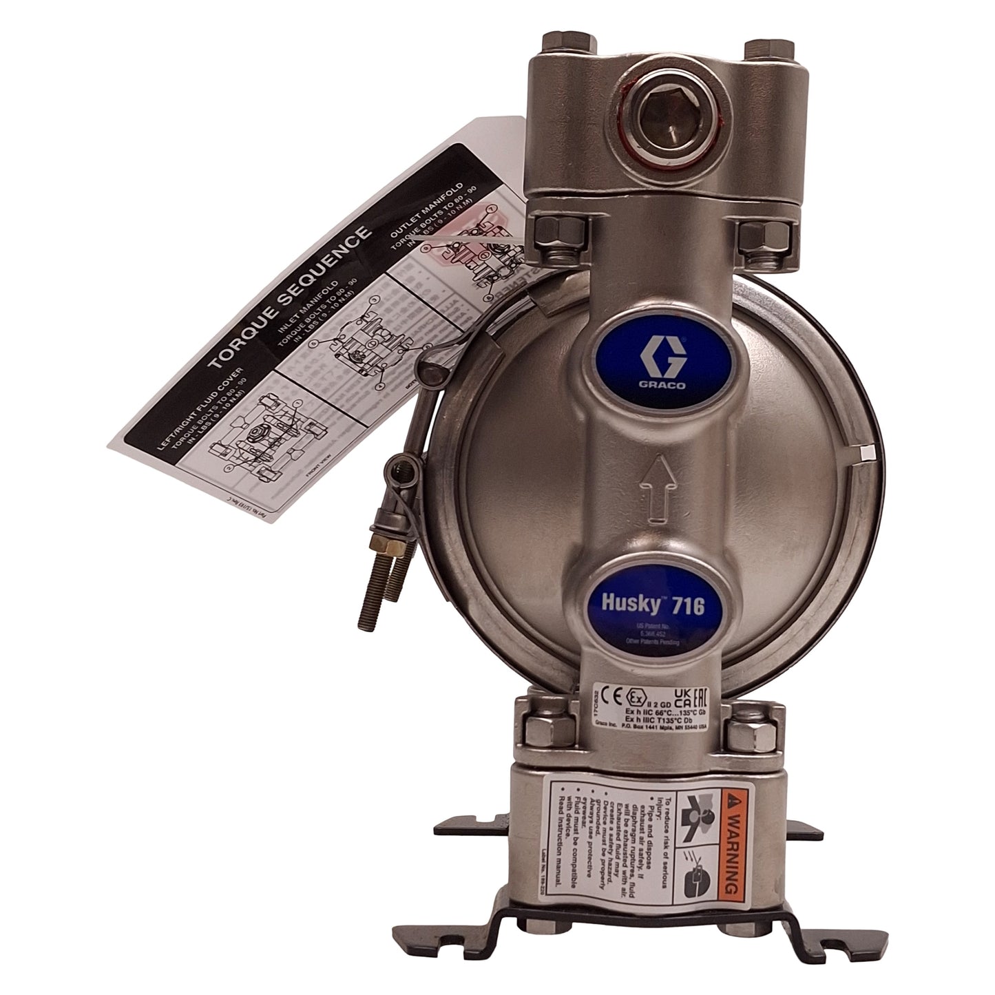New Graco 257447 Husky 716 Air-Operated Diaphragm Pump 16gpm, 100psi, 3/4in NPT Out