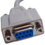 New L-Com CSMN9FF-25 Deluxe Molded D-Sub Cable DB9 Female to DB9 Female, 25ft Length