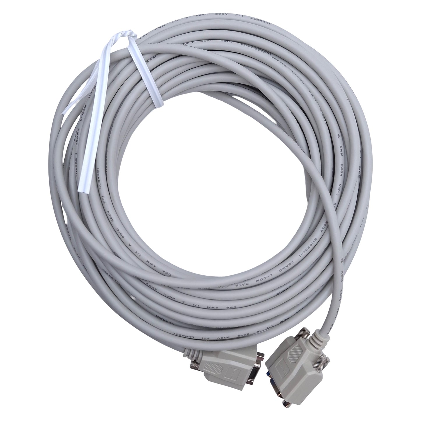 New L-Com CSMN9FF-50 Deluxe Molded D-Sub Cable DB9 Female to DB9 Female, 50ft Length