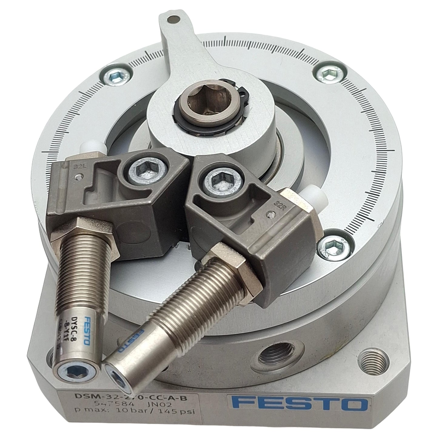 Used Festo DSM-32-270-CC-A-B Vane Rotary Actuator, 0-270° Rotation, ø32mm Bore, 10bar