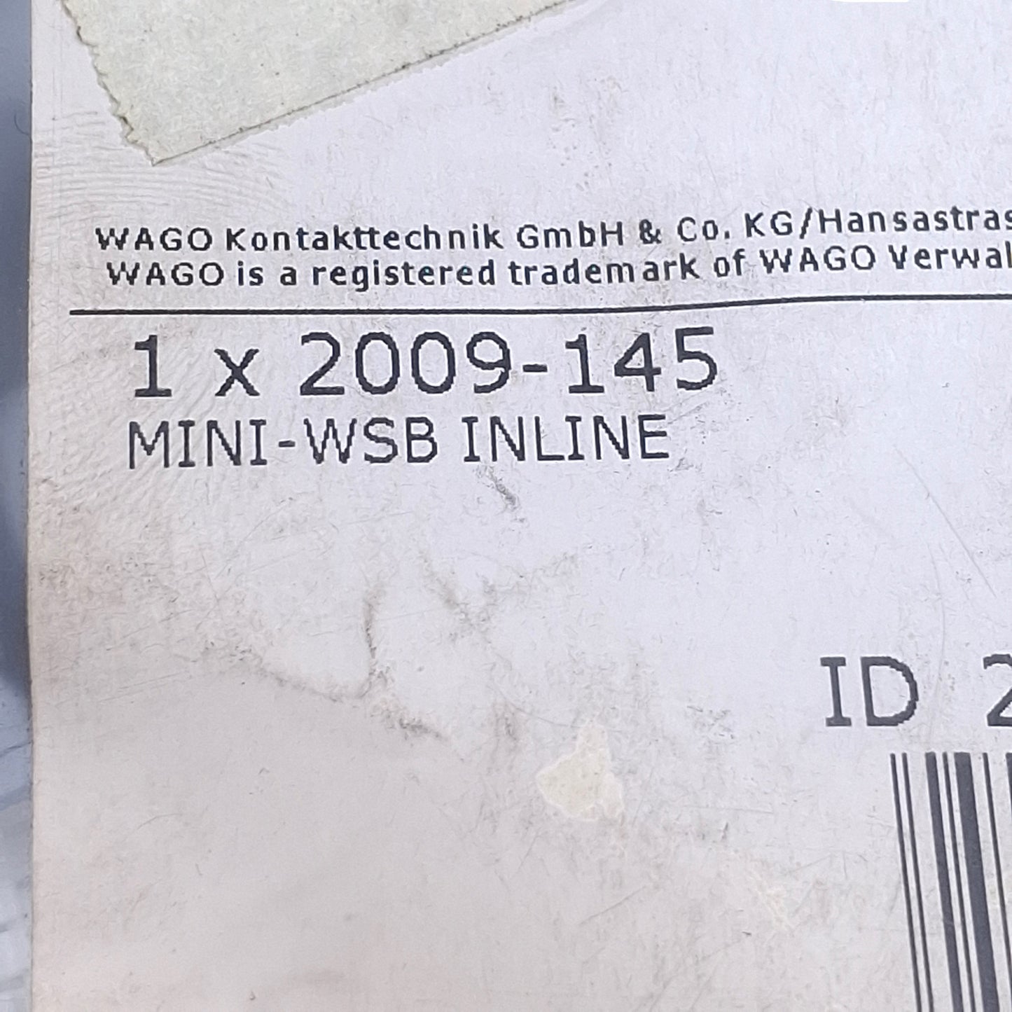 New Wago 2009-145 Mini-WSB Inline, Thermal Transfer, 5-5.2mm Width, 1,700 Markers