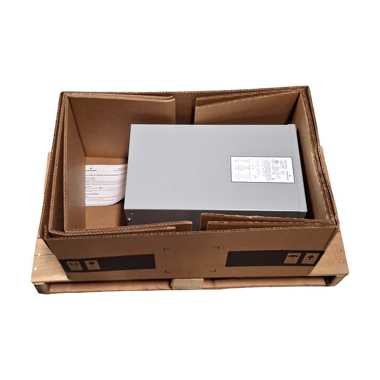 New Emerson HS5F5AS Hevi Duty Transformer 240x480V Primary, 120/240V Secondary, 5kVA